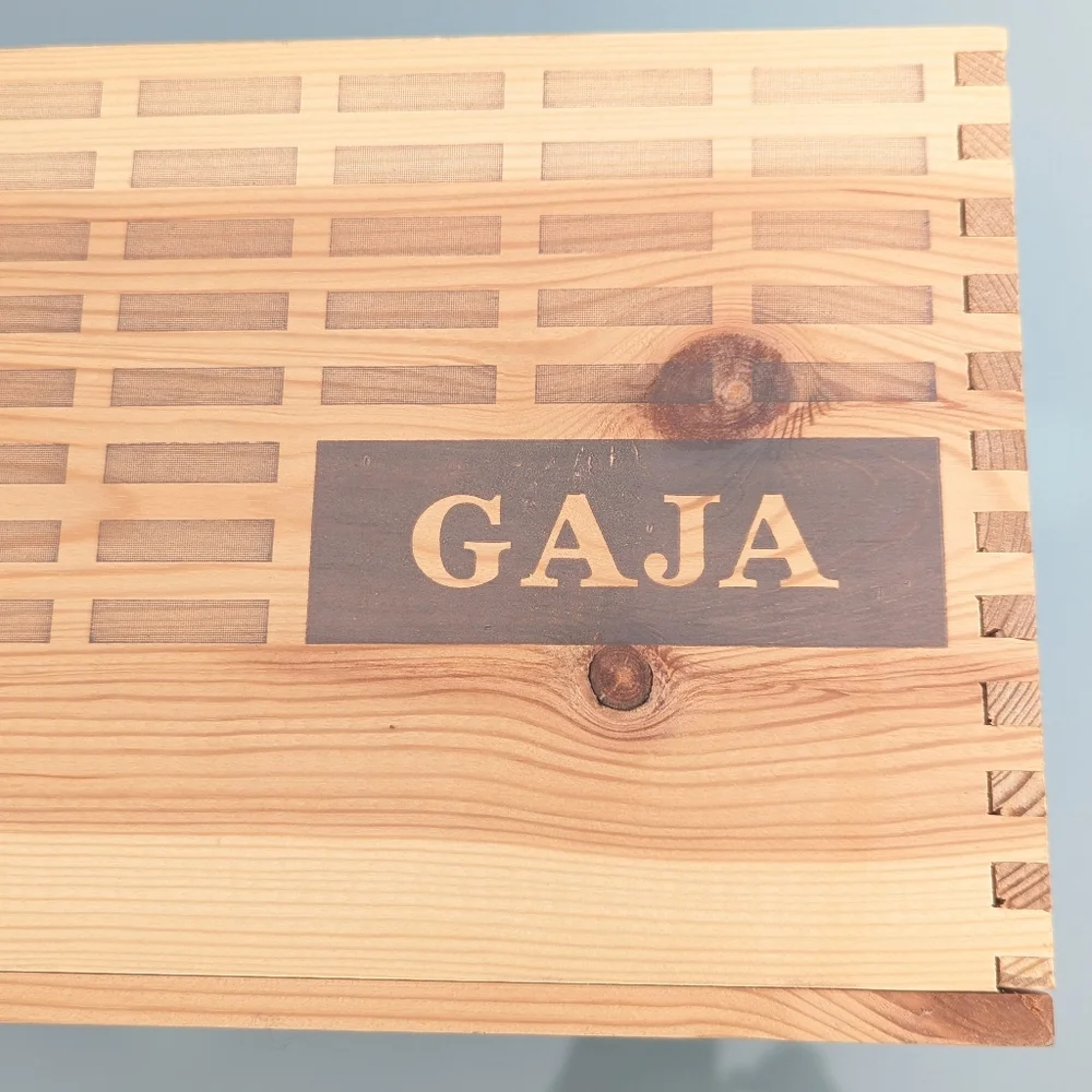 Wooden Wine Crate Storage Box, Italian Wine Box, Rustic Home Decor, Gaja